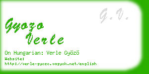 gyozo verle business card