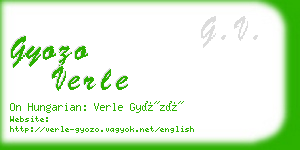 gyozo verle business card